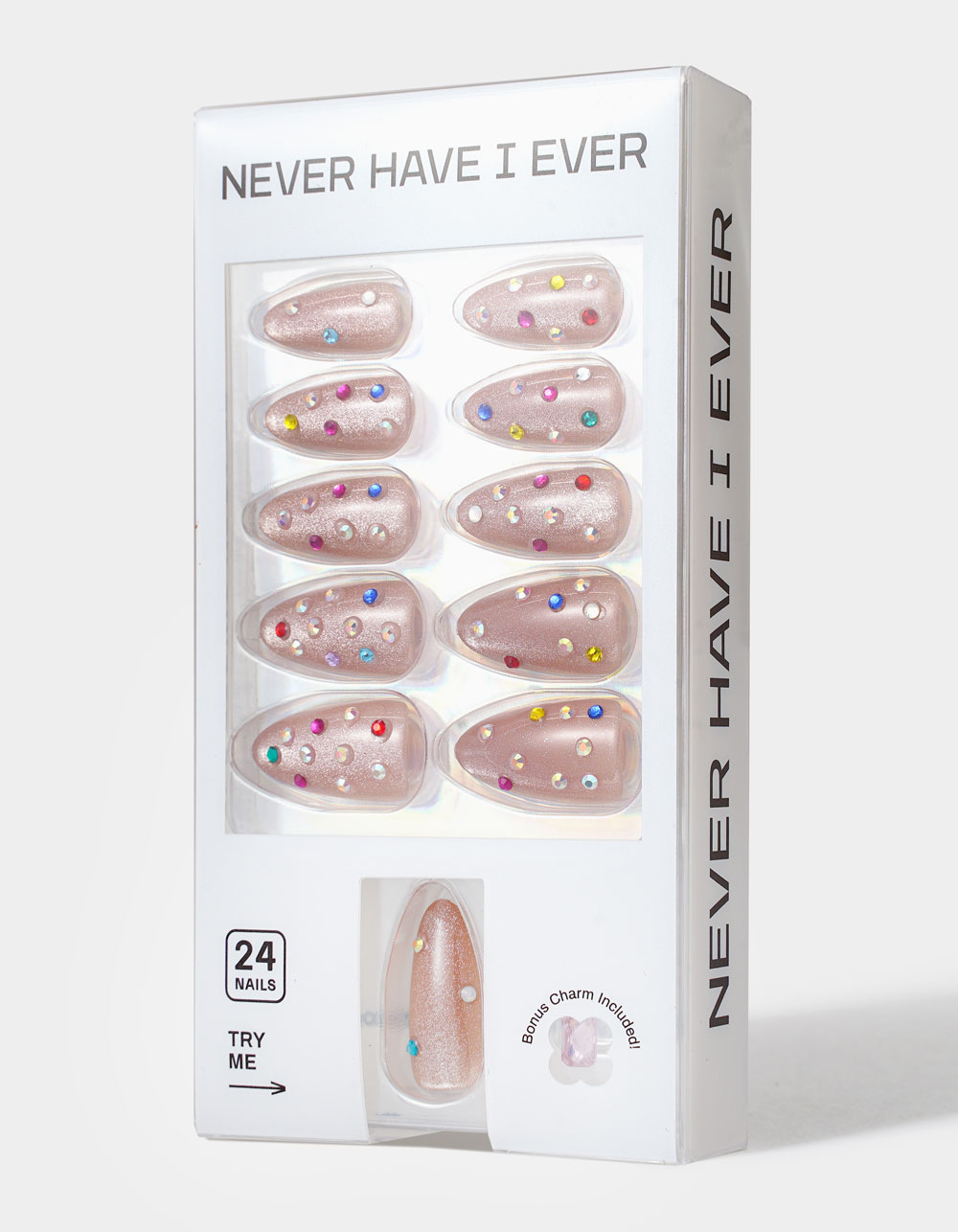 NEVER HAVE I EVER Crystal Rain Press-On Nails - MULTI