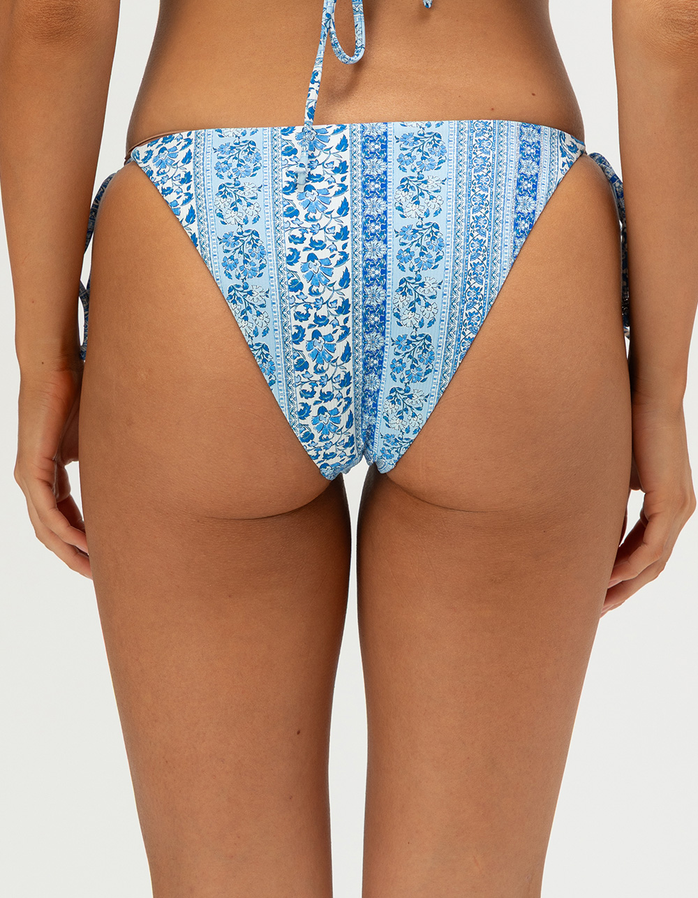 DAMSEL Texture Tie Side Cheeky Bikini Bottoms - MULTI