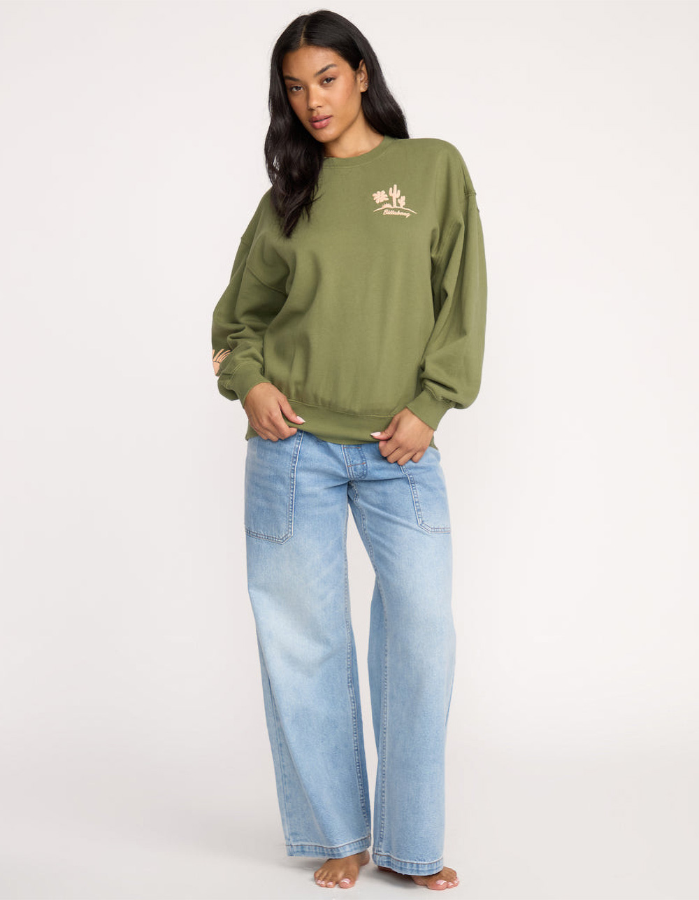 BILLABONG Sun Wave Livin Kendal Womens Crewneck Sweatshirt
