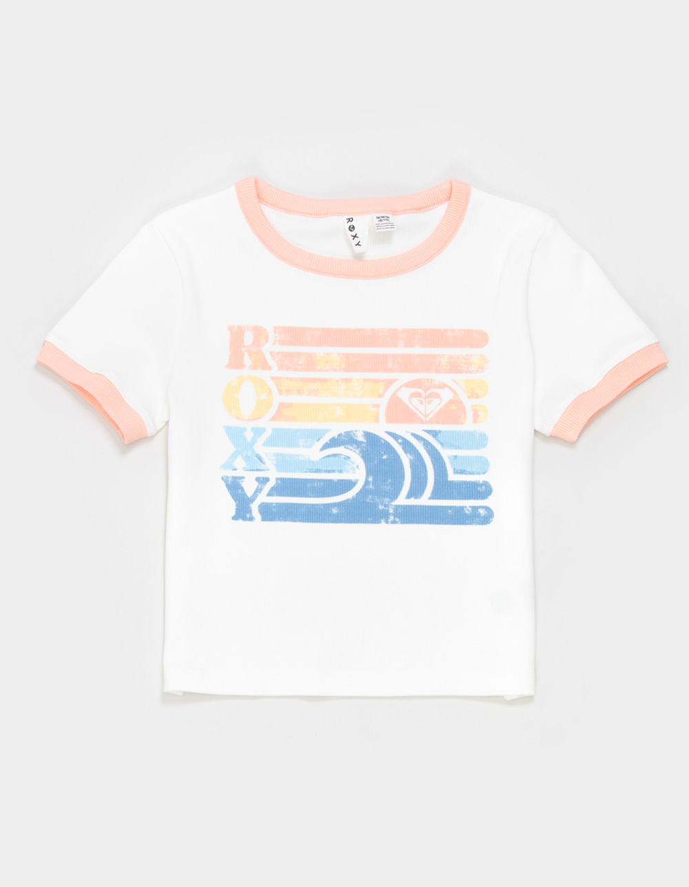 ROXY Retro Beach Girls Ringer Tee - Cream Combo