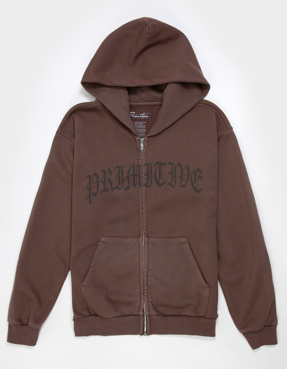 PRIMITIVE Archie Mens Zip-Up Hoodie - BROWN