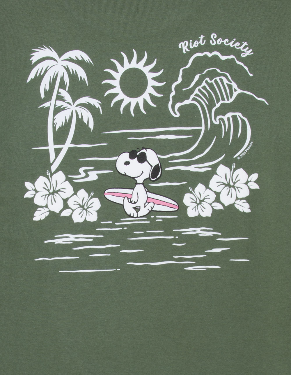RIOT SOCIETY x Peanuts Surf Girls Tee - GREEN