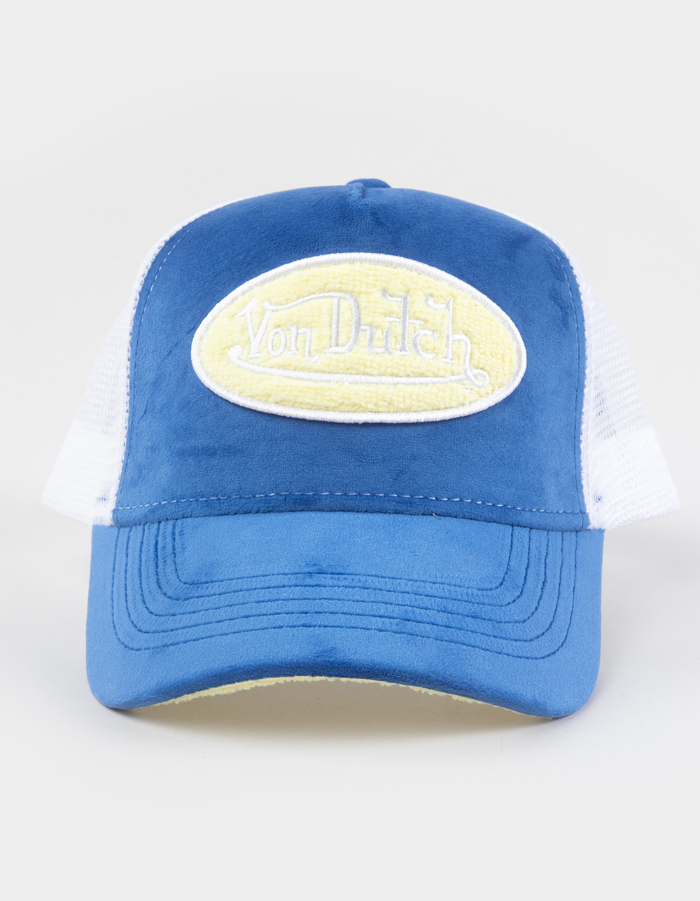 VON DUTCH Chenille Trucker Hat - NAVY COMBO