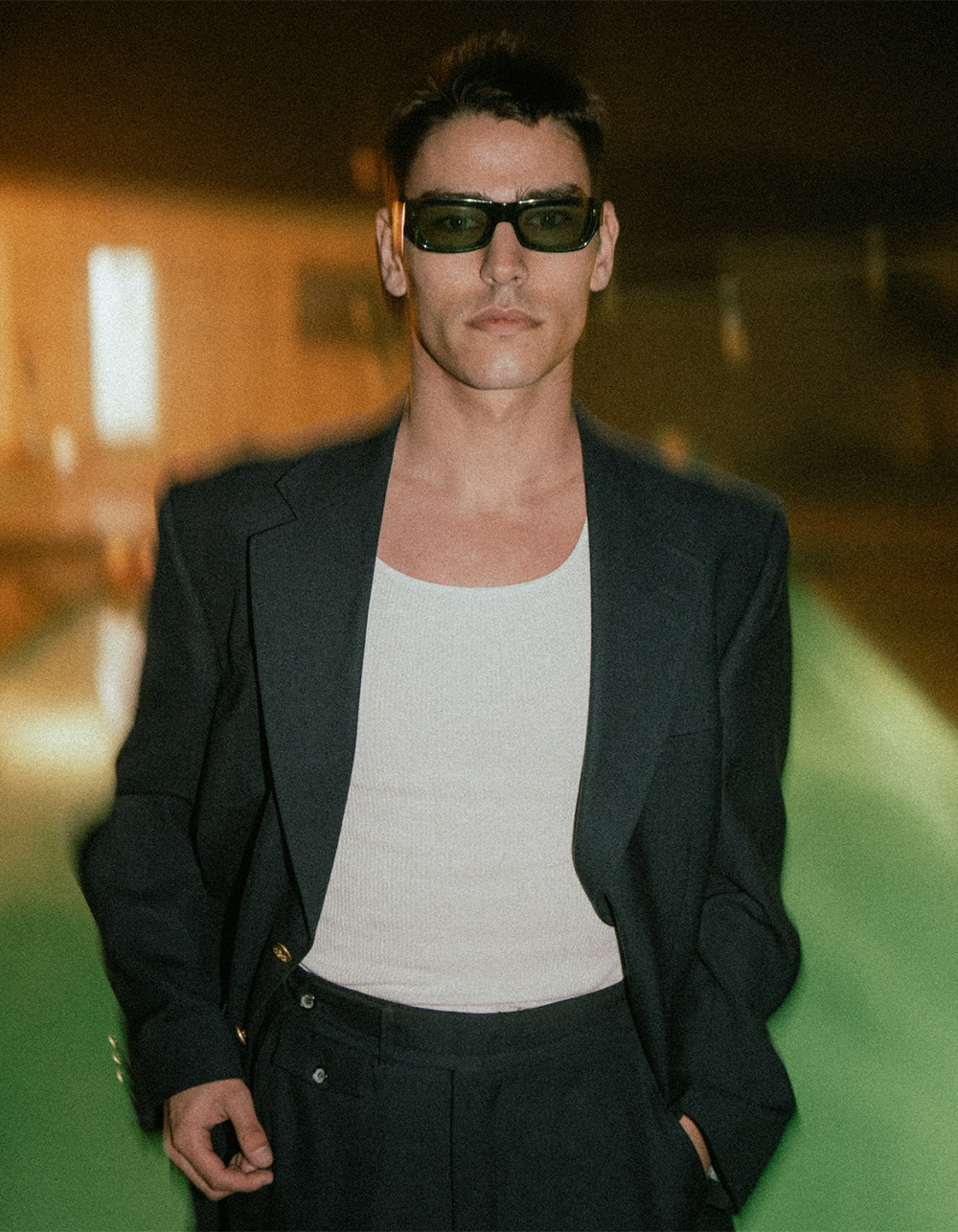 DECADE Geno 60s Sunglasses - CRYSTAL GREEN