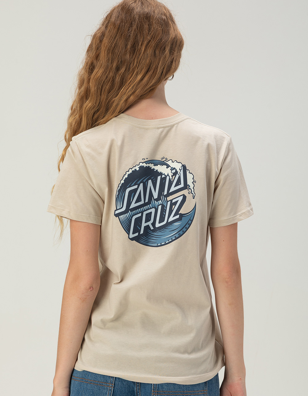 SANTA CRUZ Wave Dot Womens Tee - WHITE