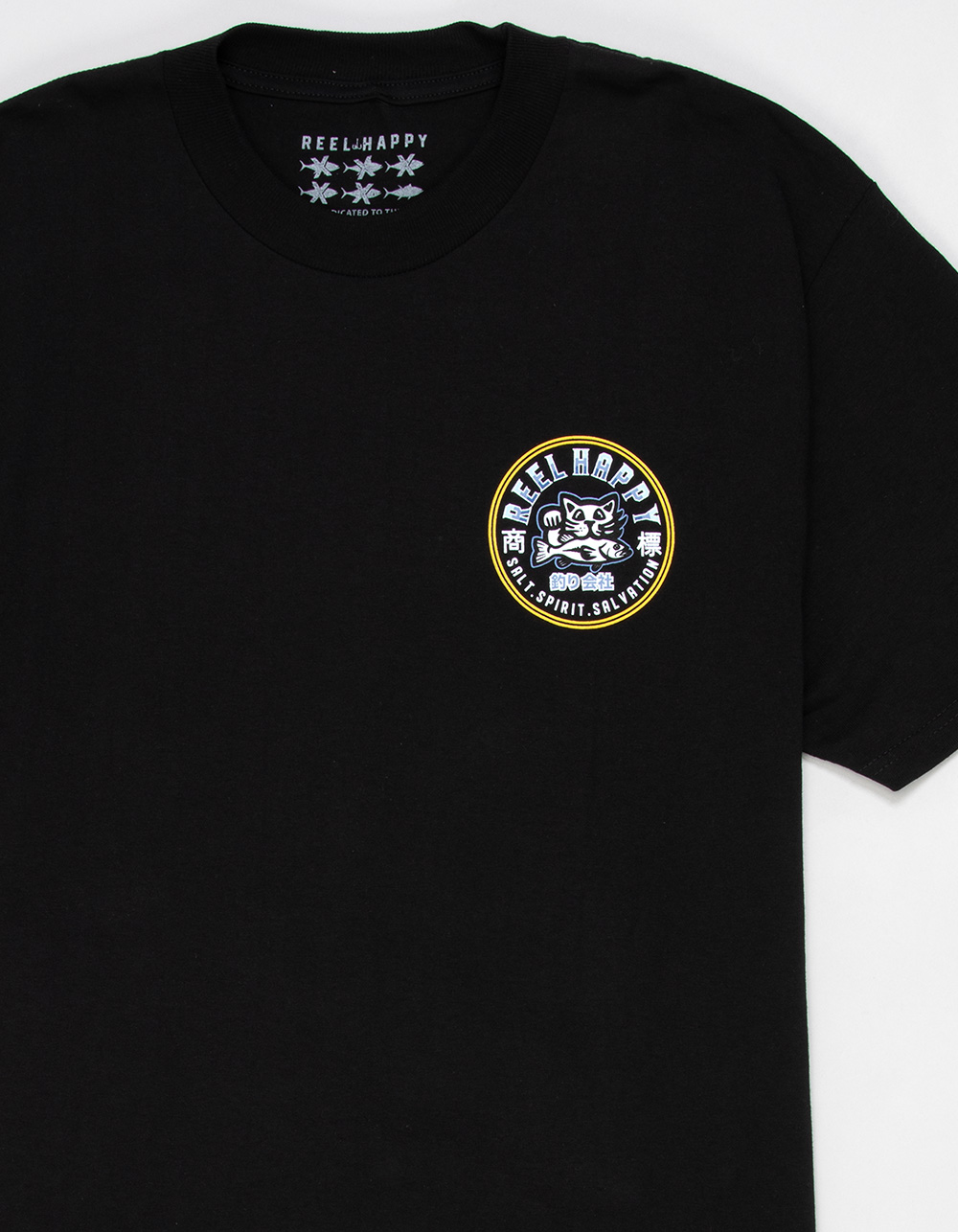 REEL HAPPY Maguro Mens Tee - BLACK