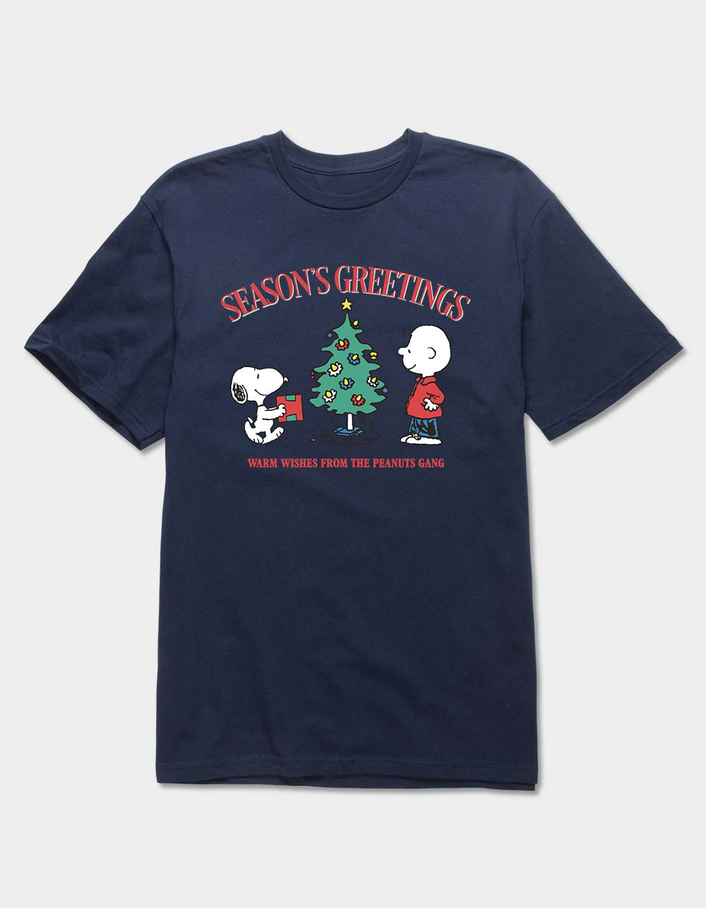 PEANUTS Season's Greetings Unisex Tee - NAVY