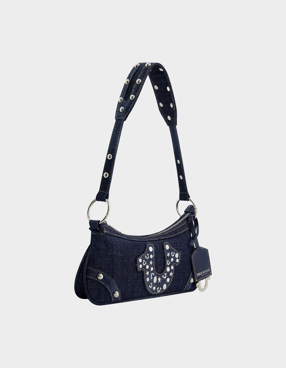 TRUE RELIGION Horseshoe Denim Shoulder Bag - DENIM