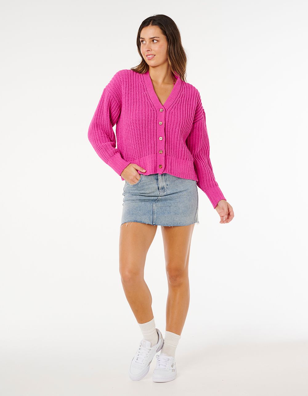RIP CURL Neon Isles Womens Cardigan - LIGHT PINK