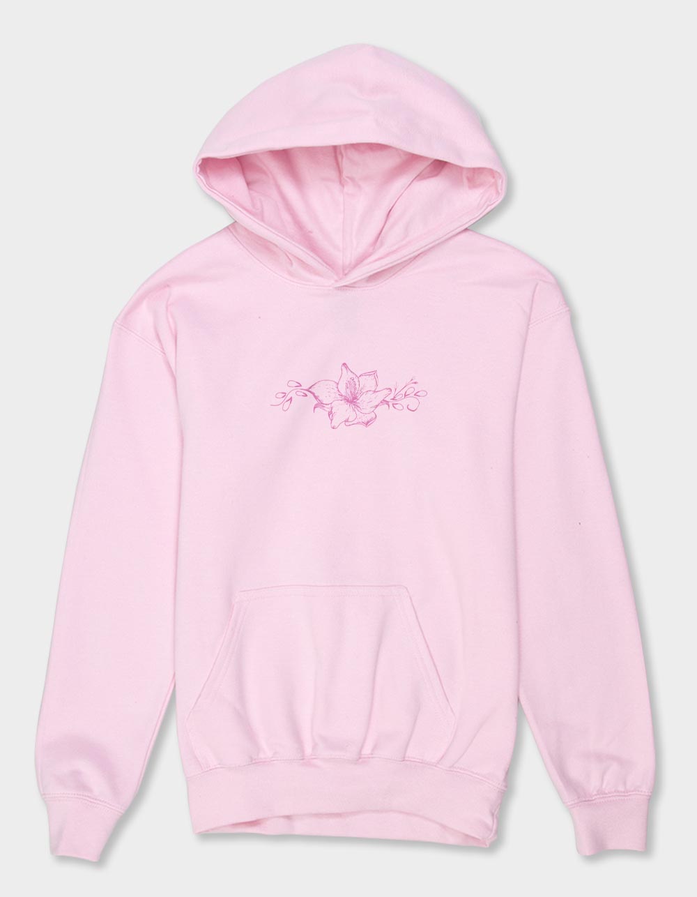 FLOWER Petal Chain Unisex Kids Hoodie - LIGHT PINK