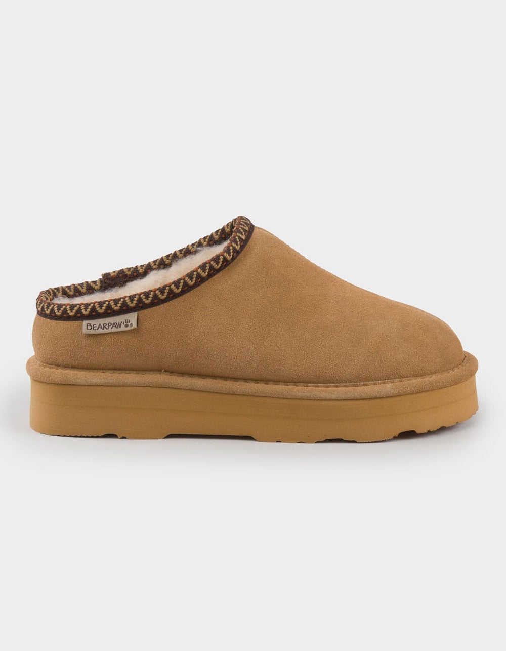 BEARPAW Martis Womens Suede Slippers - LATTE