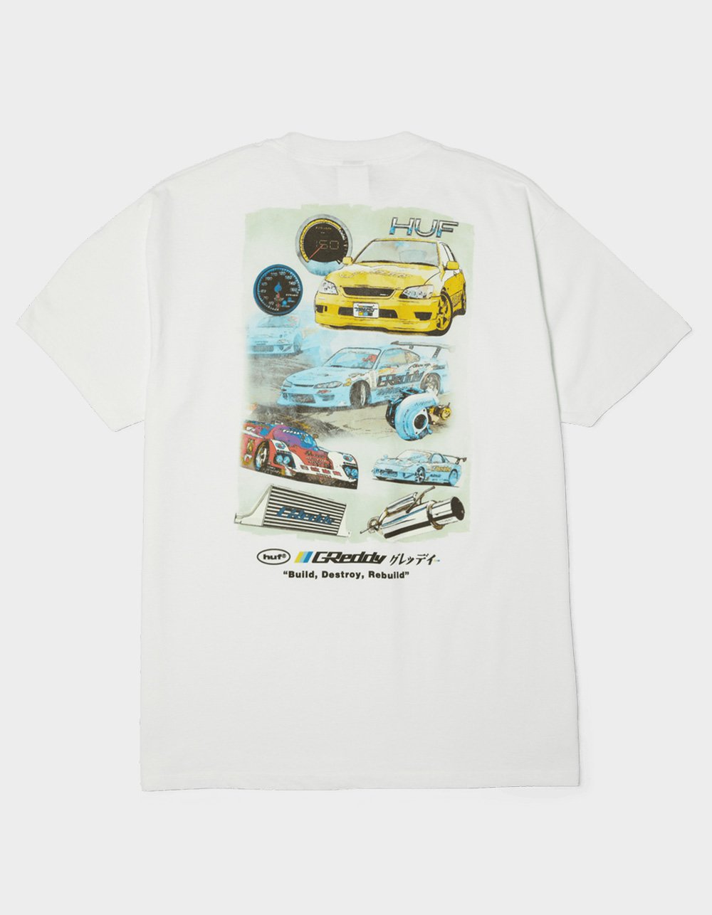 HUF x GReddy Parts Mens Tee - WHITE
