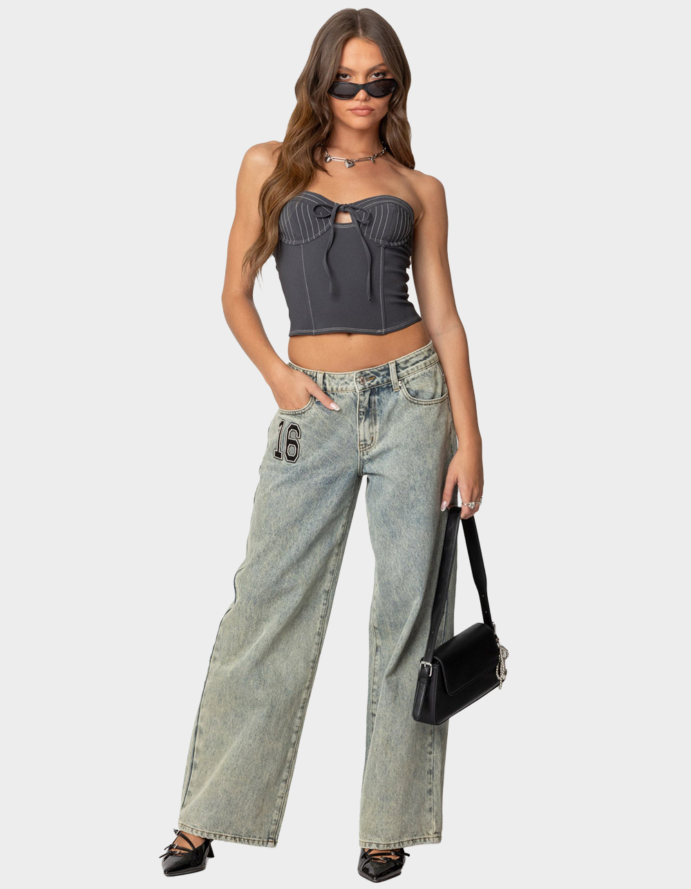 [送料込] Handmade Dirty washing denim Edikted 16 Vintage Acid Wash Jeans | PacSun