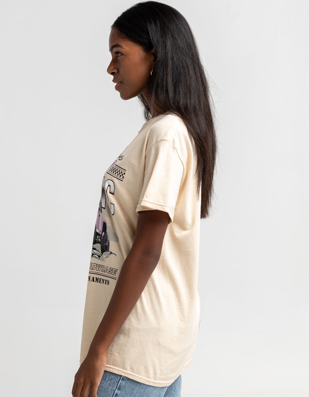 FULL TILT Off Road Classic Womens Oversize Tee SAND Tillys