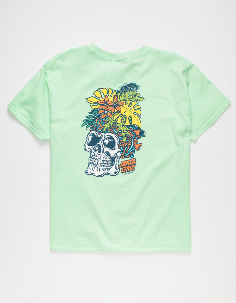 SANTA CRUZ Tropical Skull Boys T-Shirt - GREEN | Tillys
