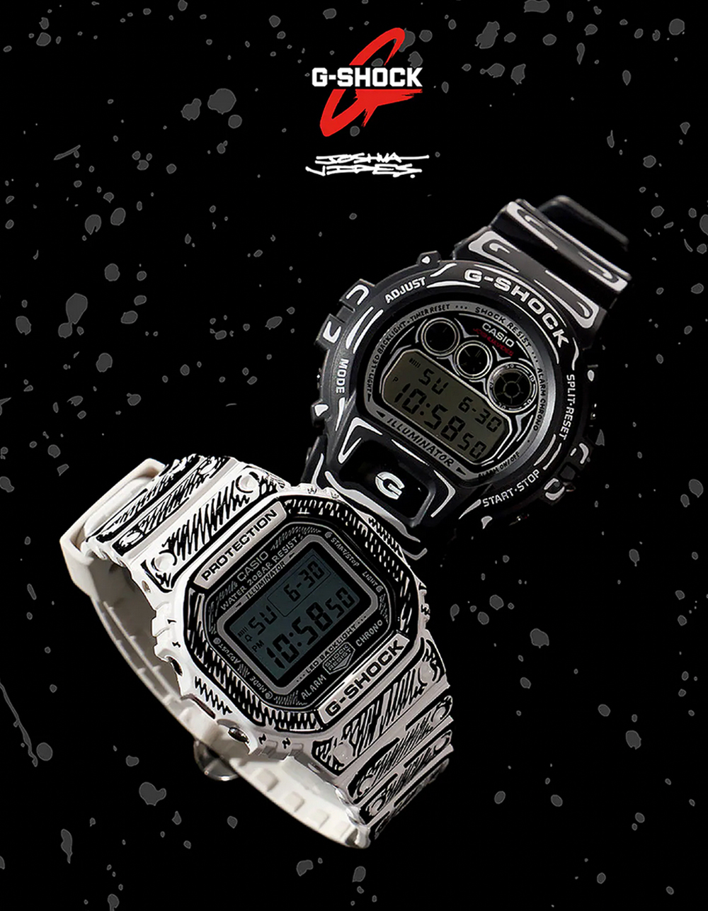 G-SHOCK DW6900JV-1 Watch - BLK/WHT