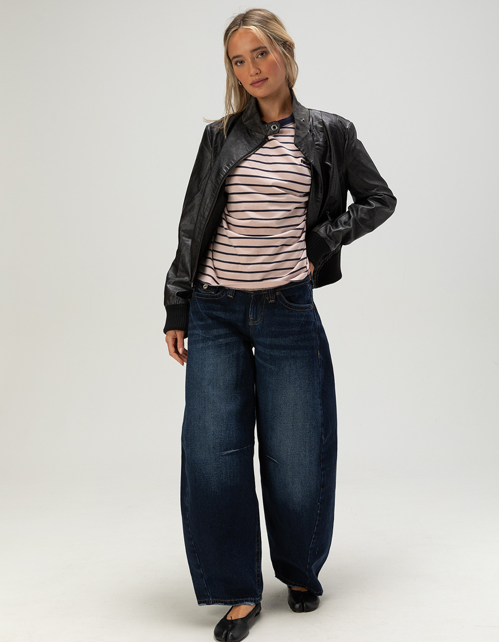 BDG Urban Outfitters Murphy Womens Asymmetric Faux Leather Jacket - BLACK