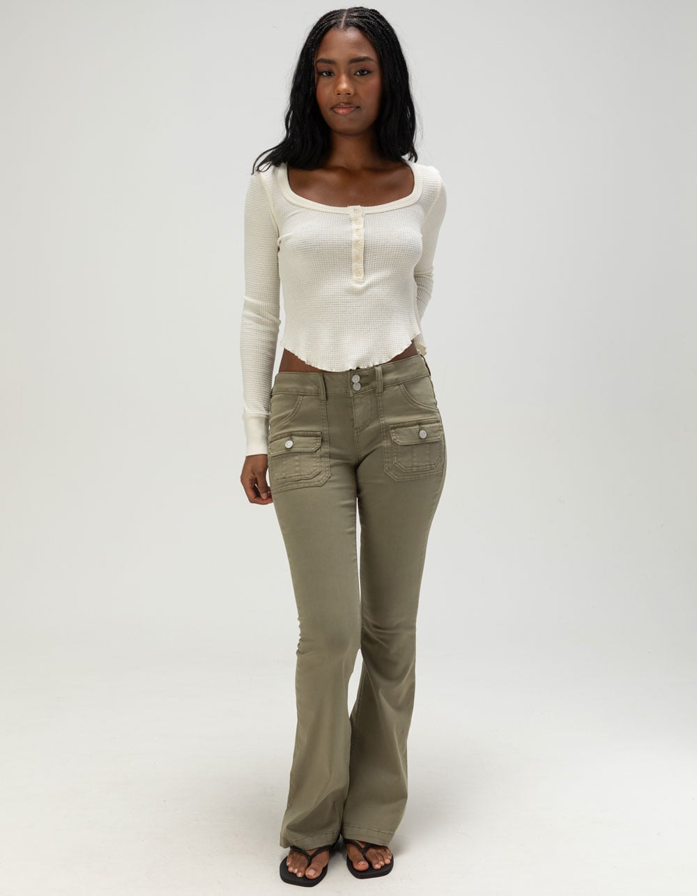 BILLABONG My Henley Womens Long Sleeve Top - CREAM