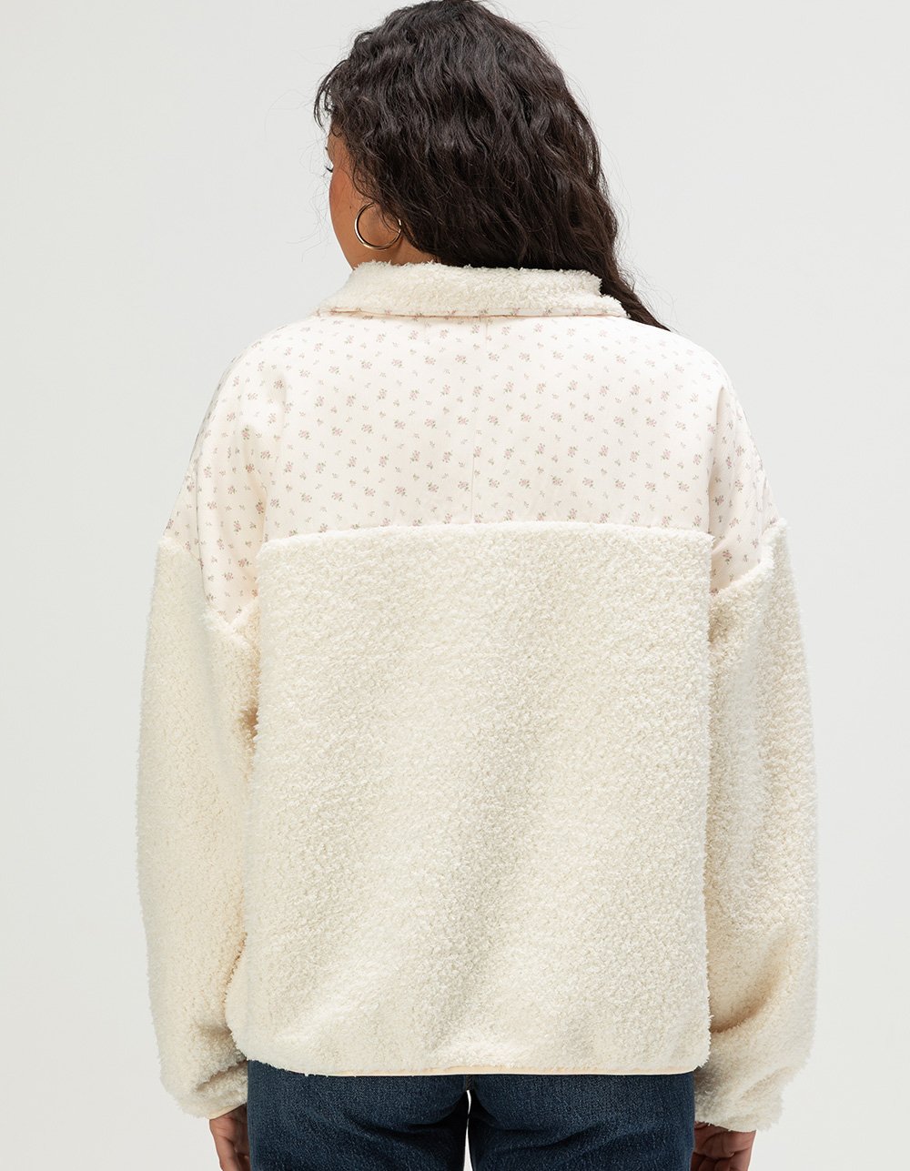 HAPPY CAMP3R Aria Womens 1/4 Zip Pullover - CREAM