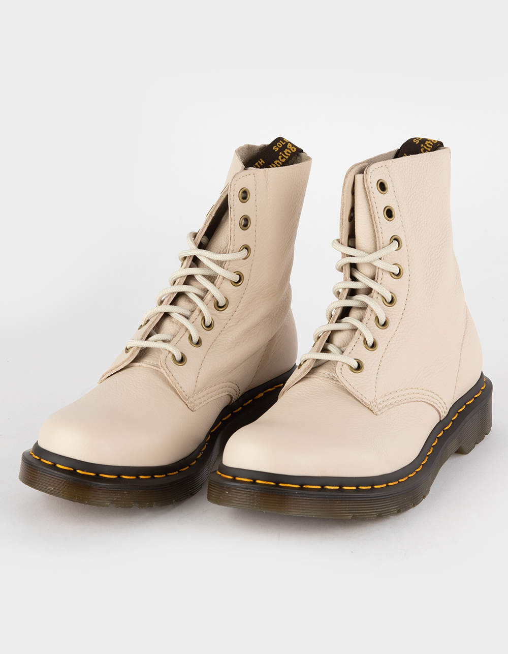 DR. MARTENS Pascal Virginia Leather Womens Boots - PARCHMENT Tillys