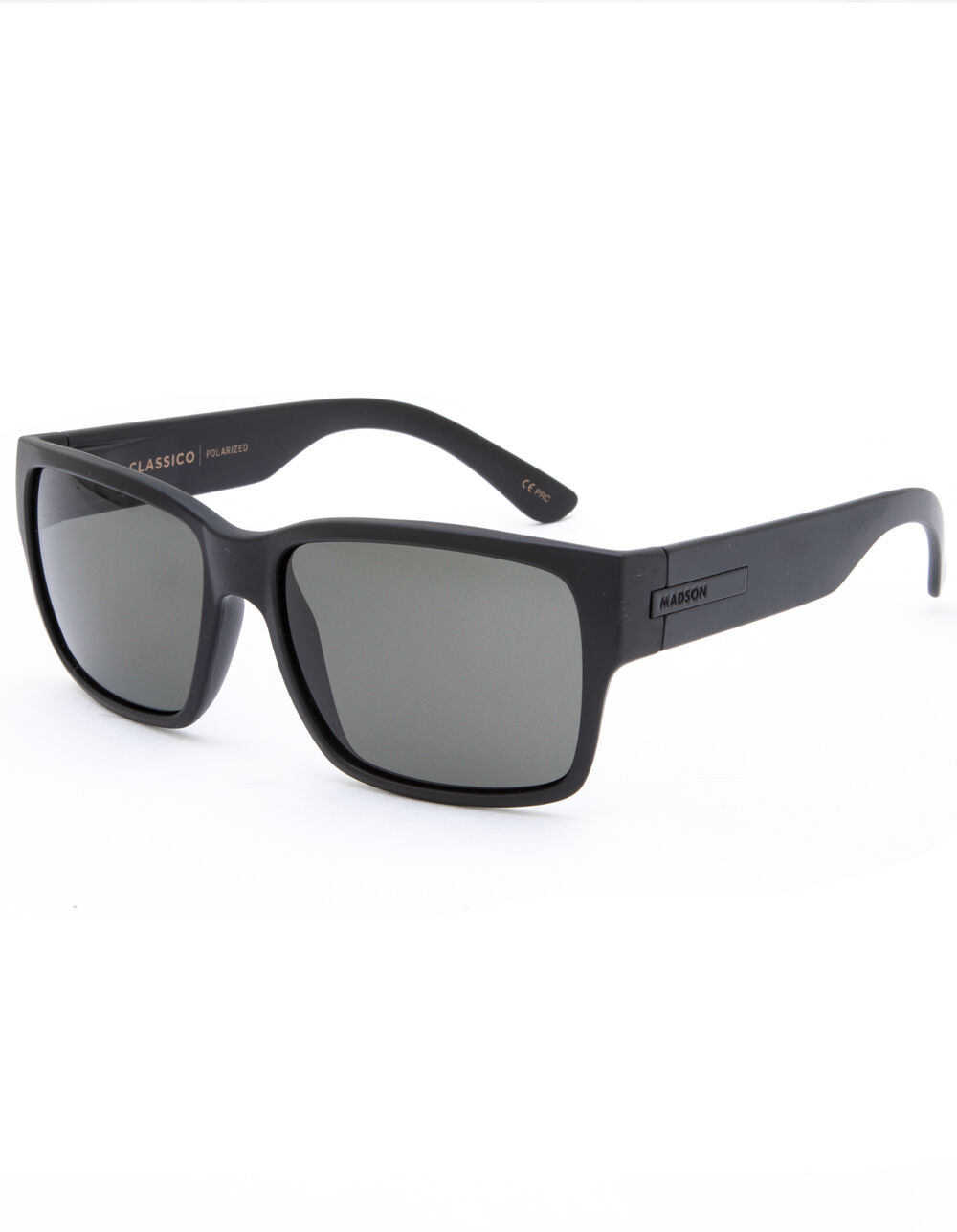 MADSON Classico Matte Black & Gray Polarized Sunglasses - MATTE BLACK ...