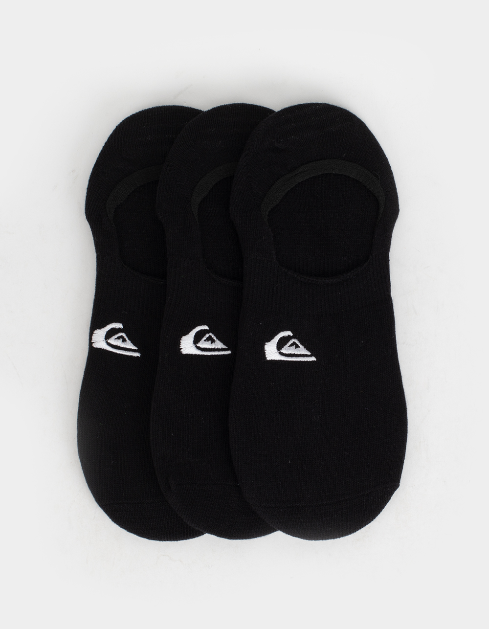 QUIKSILVER 3 Pack Mens No Show Socks BLACK Tillys