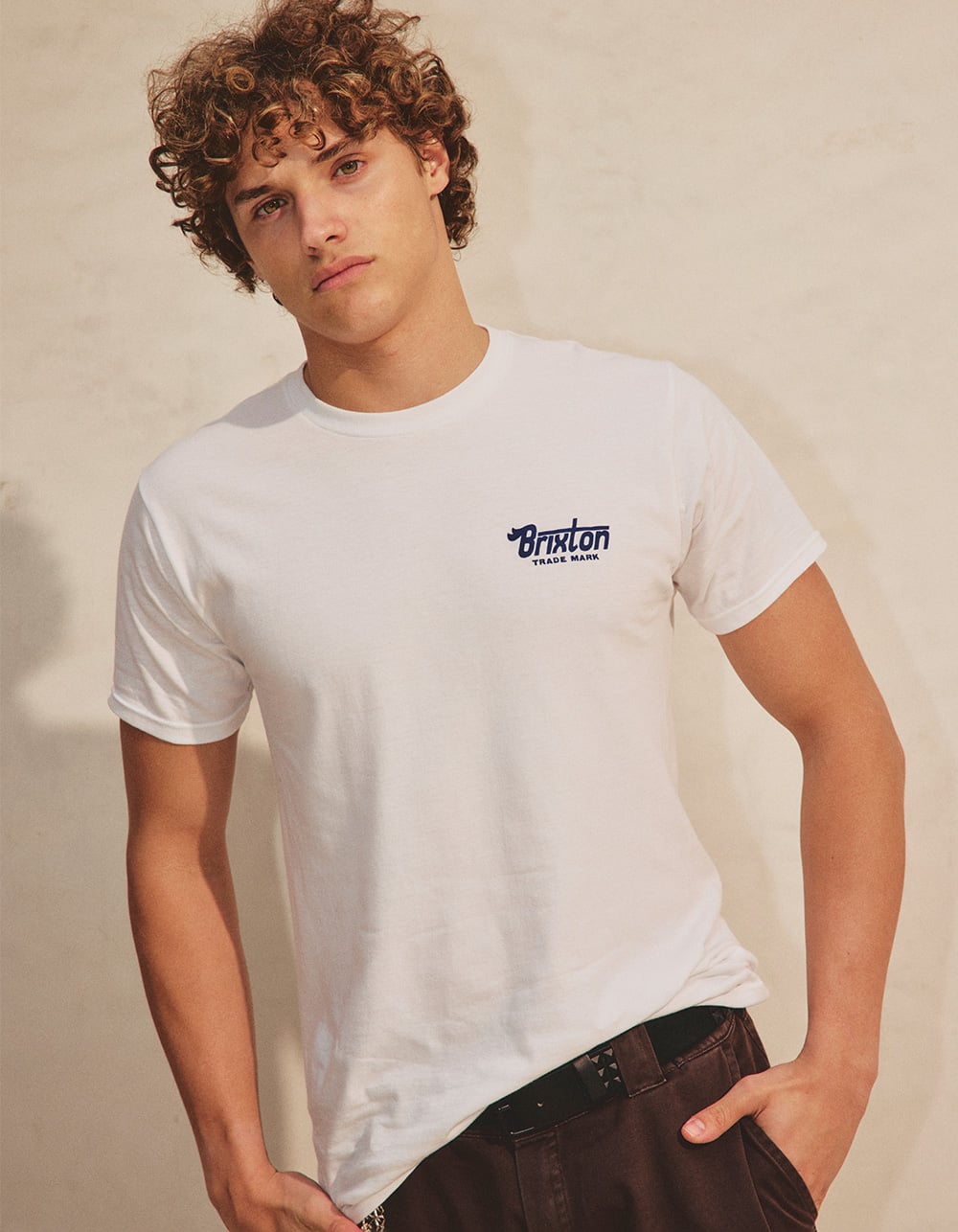 BRIXTON Gusto Mens Tee - WHITE