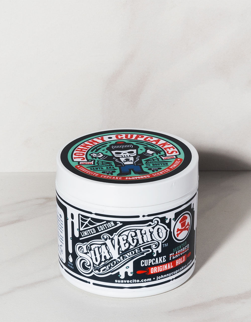 SUAVECITO x Johnny Cupcakes Original Hold Pomade (4 oz) BLACK Tillys
