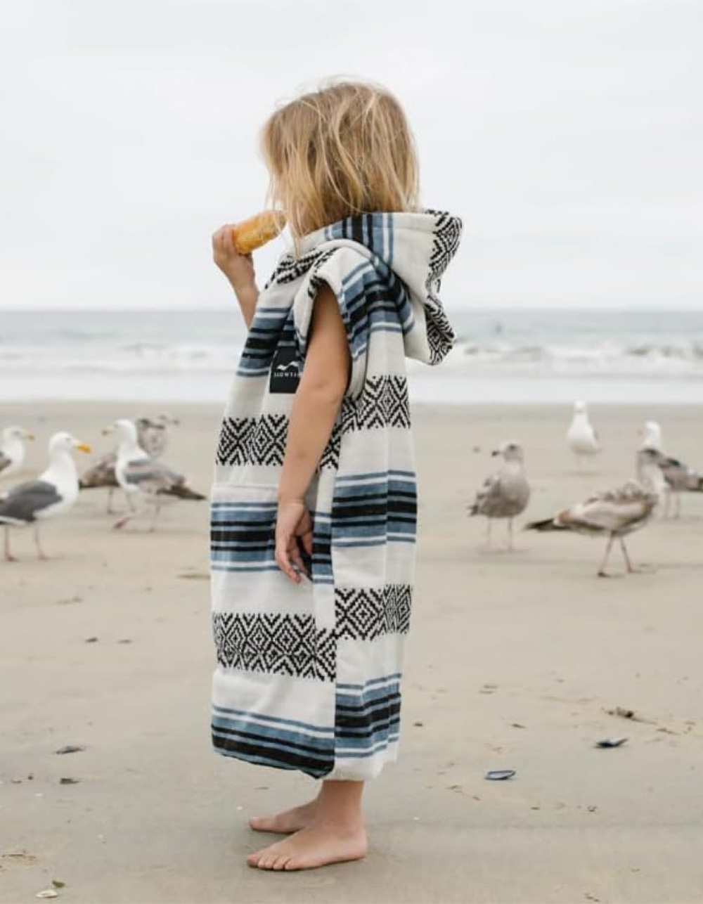SLOWTIDE Kids Changing Poncho - BLUE COMBO