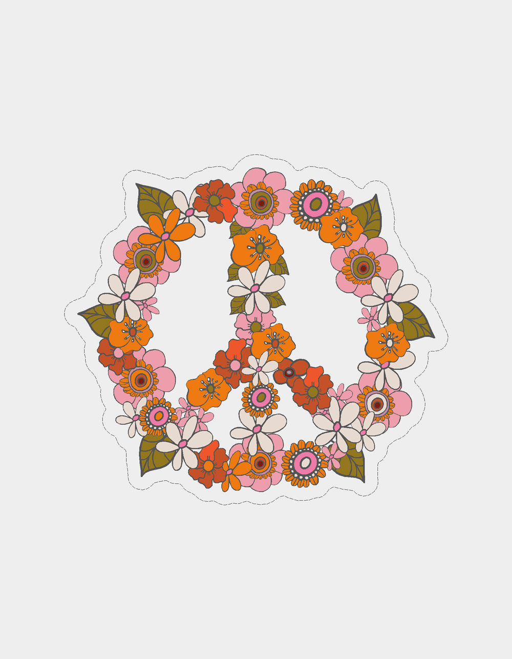STICKER CABANA Floral Peace Sticker MULTI Tillys