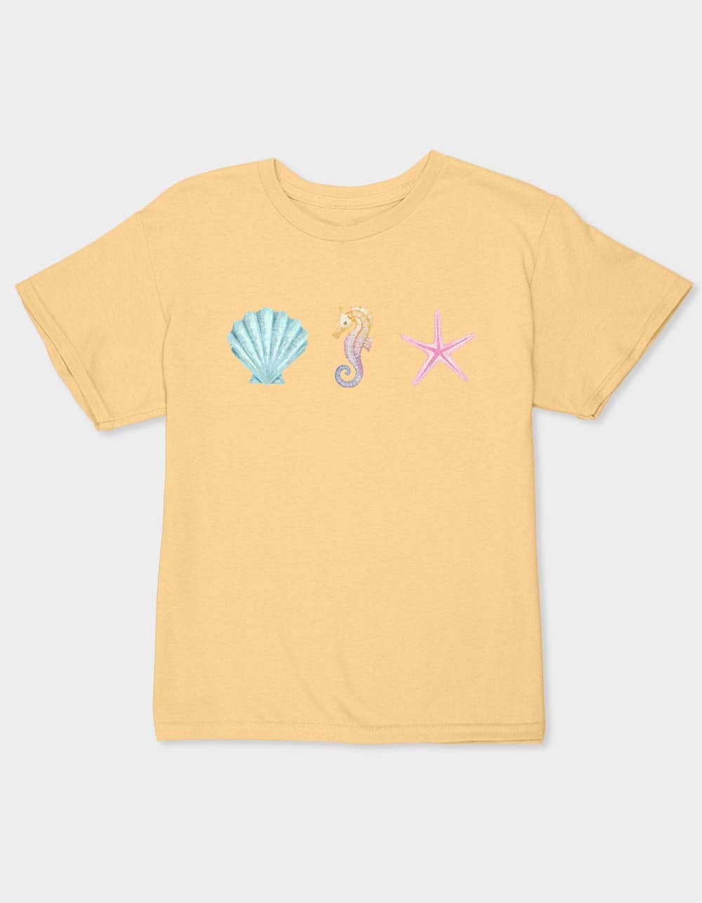 OCEAN Icons Trio Unisex Kids Tee - LT YELLOW