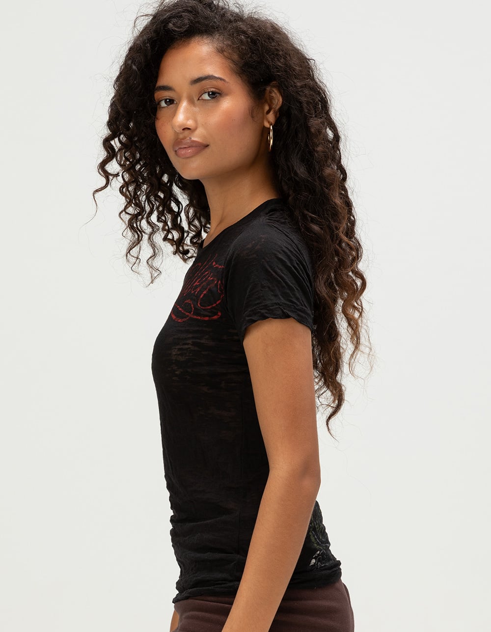 SULLEN Crawling Panther Womens Fitted Tee - BLACK