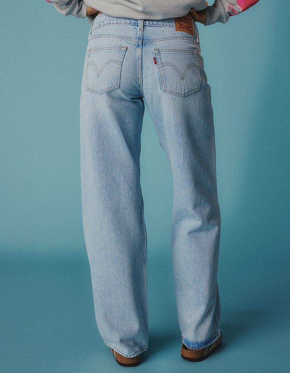 LEVI'S Superlow Loose Womens Jeans - Abraided Art LT BLAST