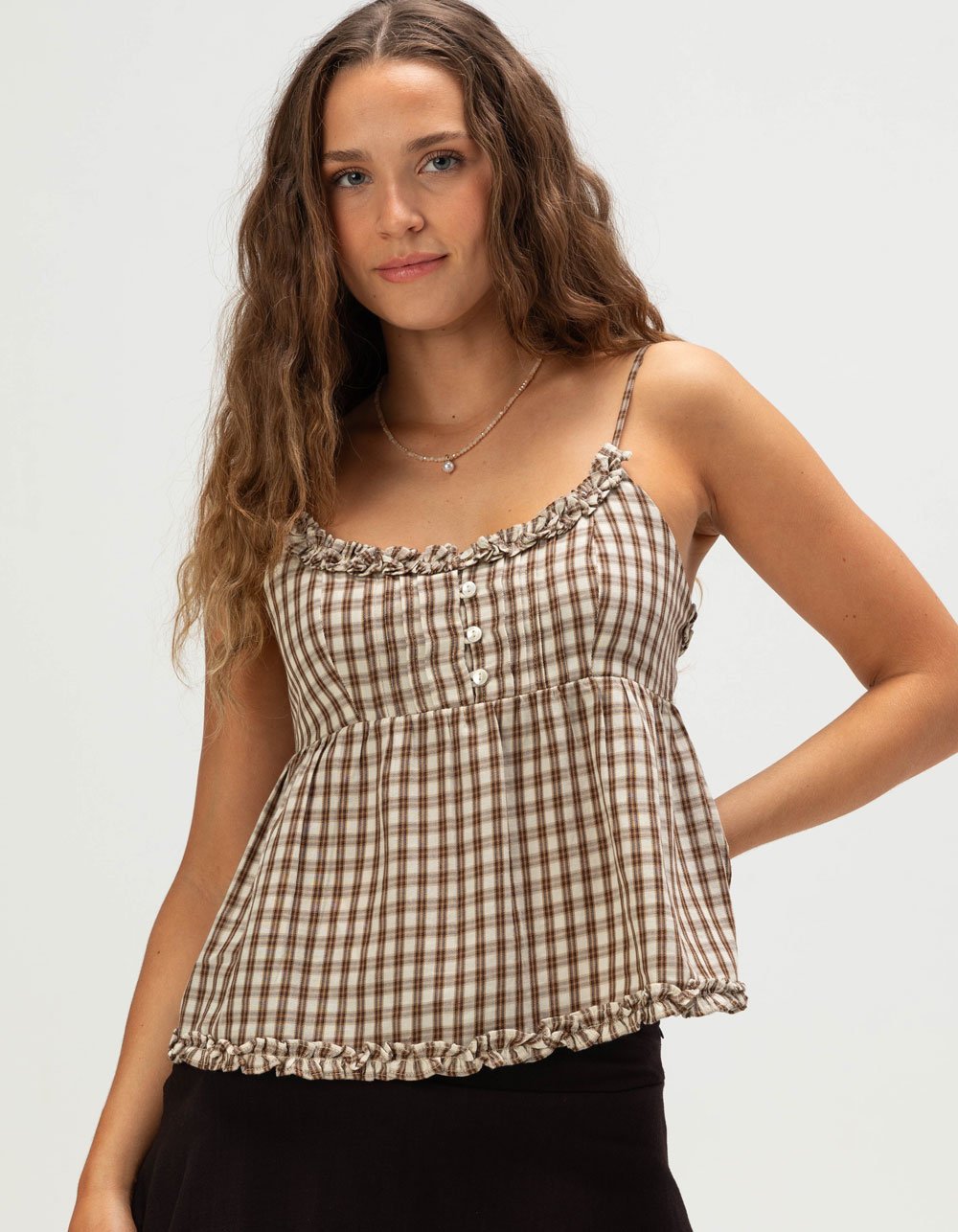 PATRONS OF PEACE Alma Womens Top - BROWN COMBO