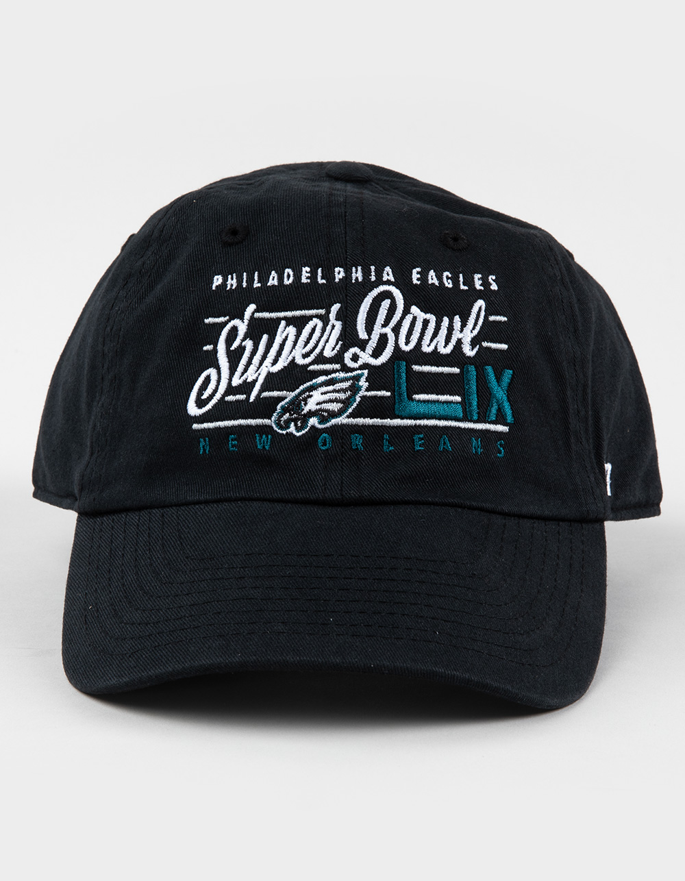 47 BRAND Super Bowl LIX Philadelphia Eagles '47 Clean Up Strapback Hat - BLACK
