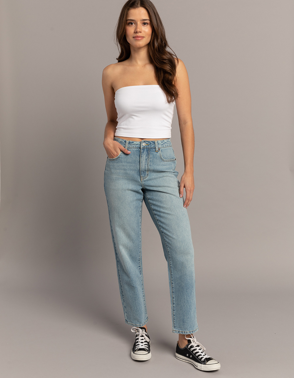 RSQ Womens High Rise Straight Jeans