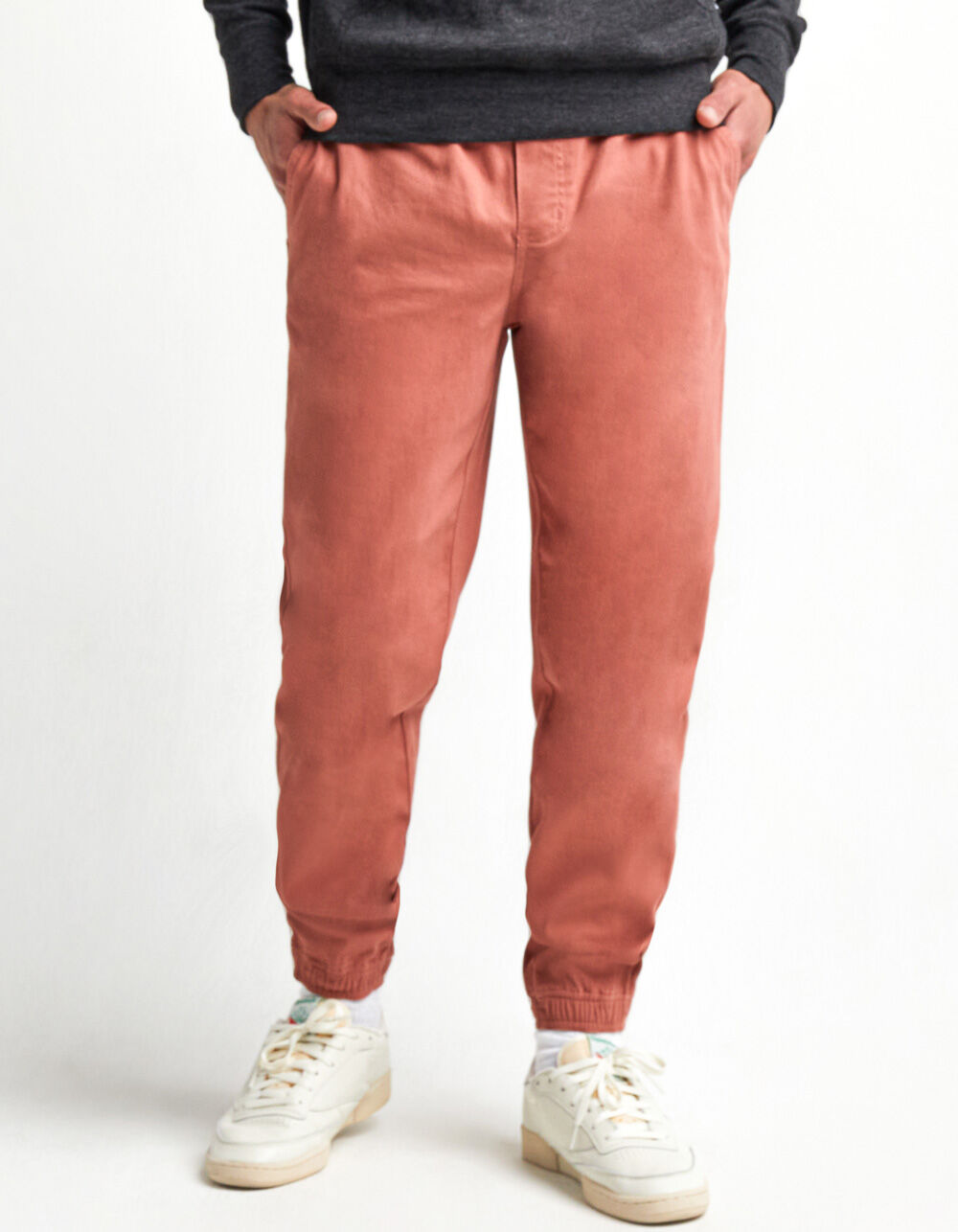 RSQ Twill Mens Dusty Pink Jogger Pants - DUSTY PINK | Tillys