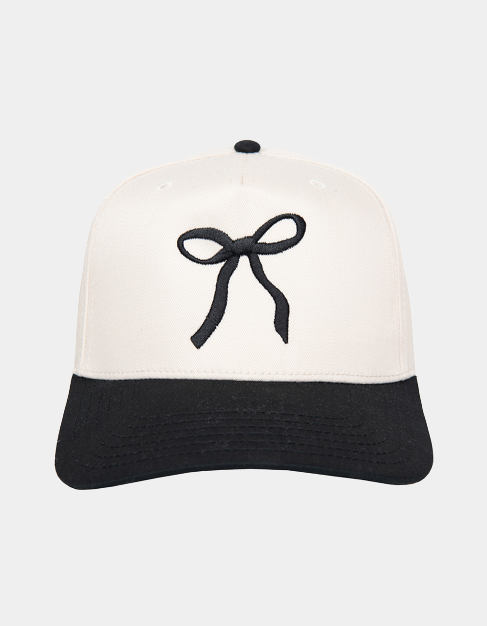 KATYDID Black Coquette Bow Vintage Two-Toned Hat - BLACK