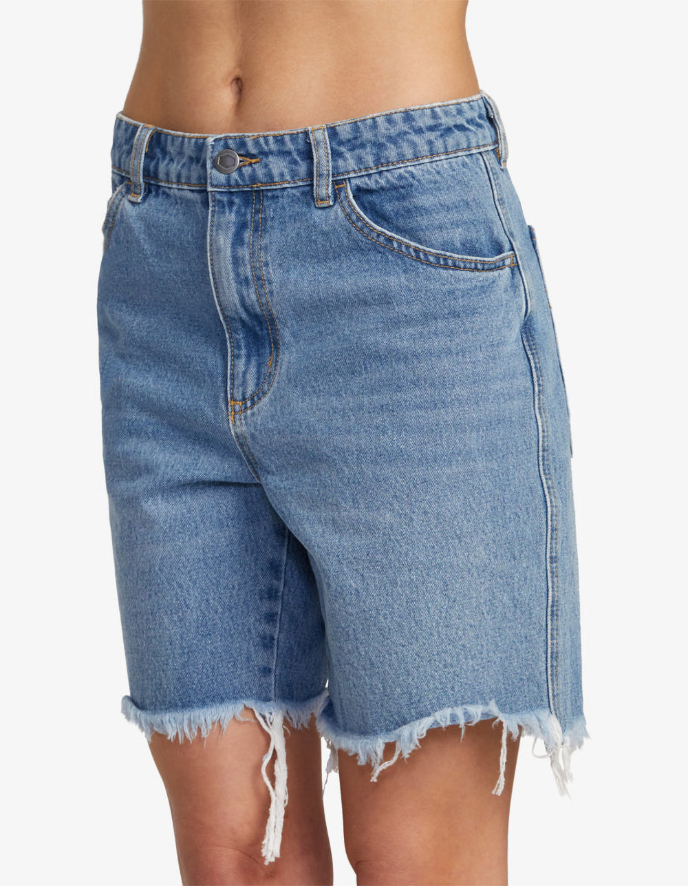 RVCA Crawford Womens Long Denim Shorts DENIM Tillys