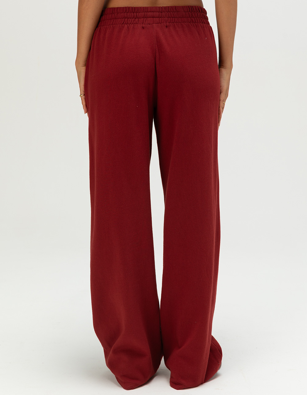 NECTAR CLOTHING California Womens Wide Leg Sweatpants - BURGUNDY