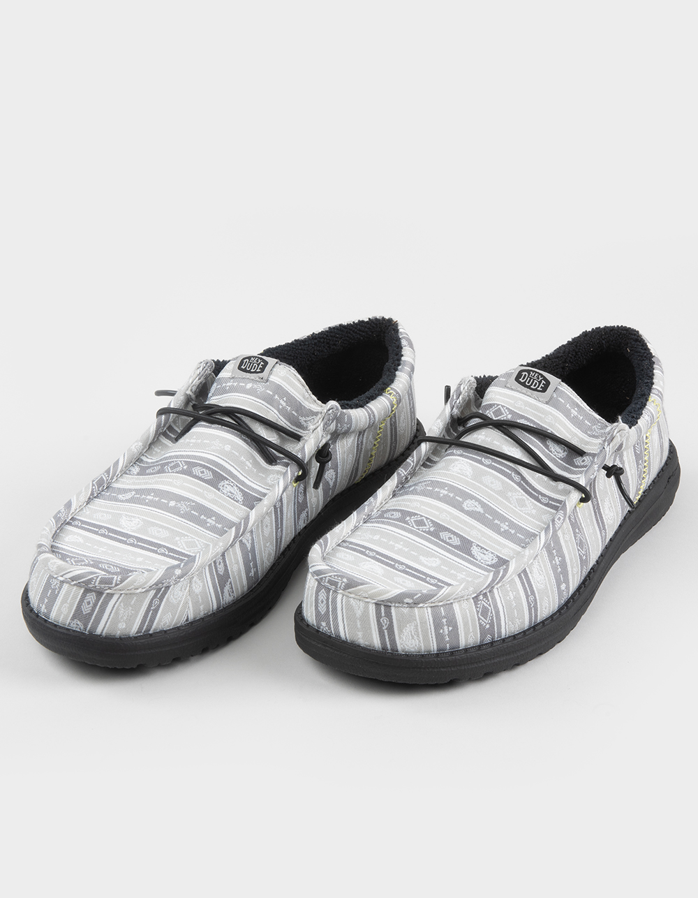 HEY DUDE Wally Funk Surf Blanket Mens Shoes - GRAY/BLACK