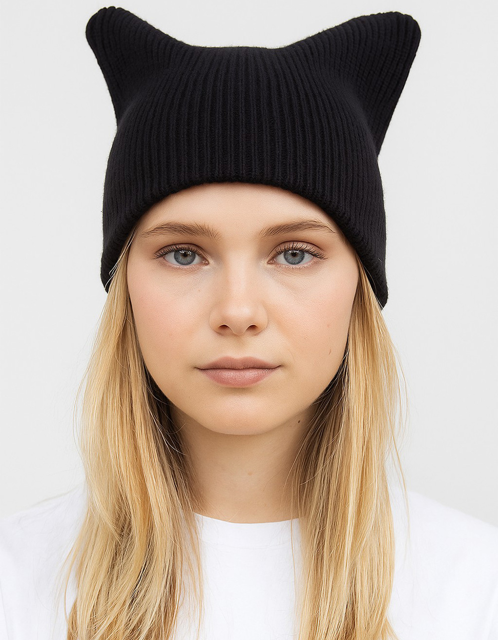 Cat Ear Beanie - BLACK