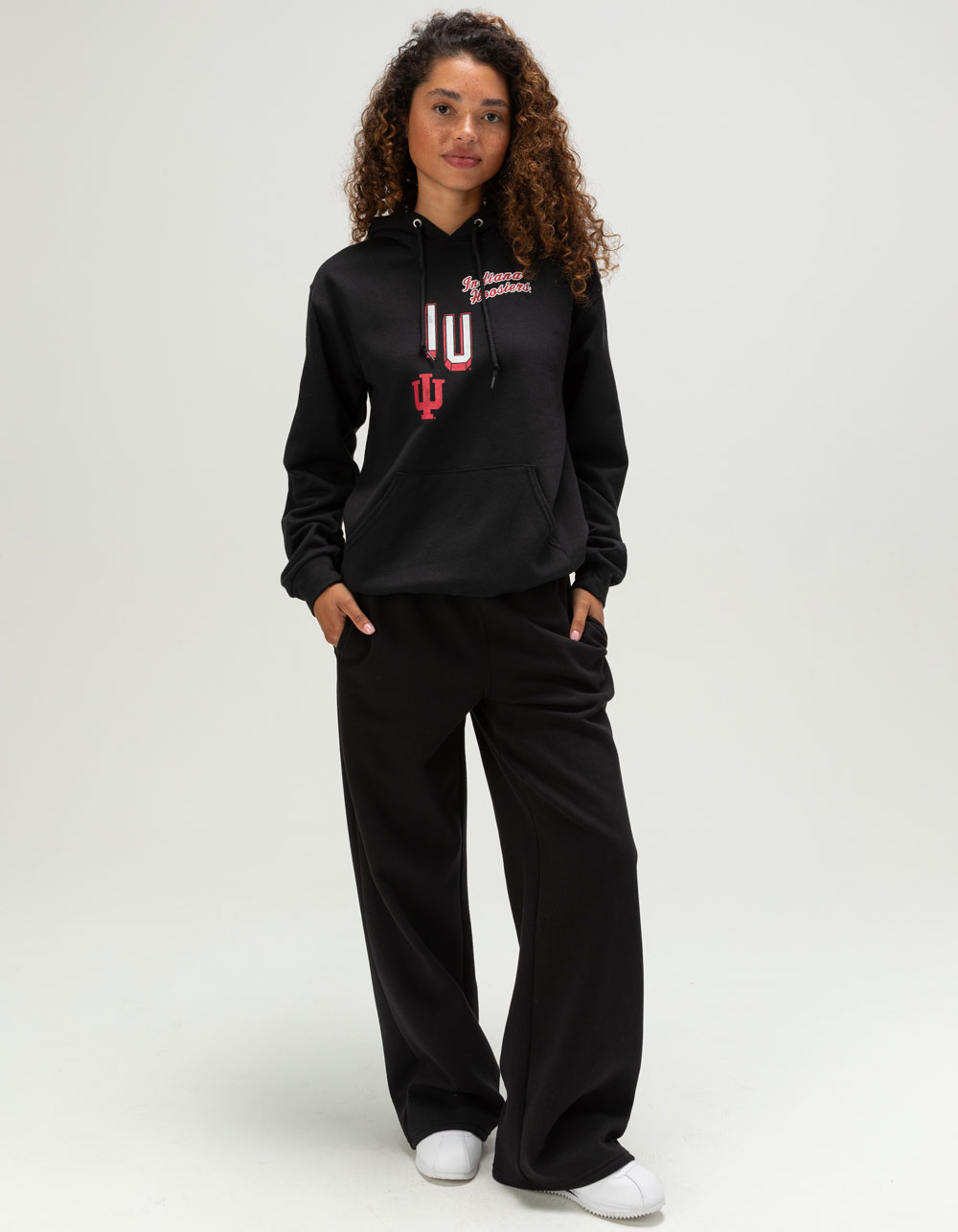 ORIGINAL RETRO BRAND University of Indiana Womens Hoodie - BLACK