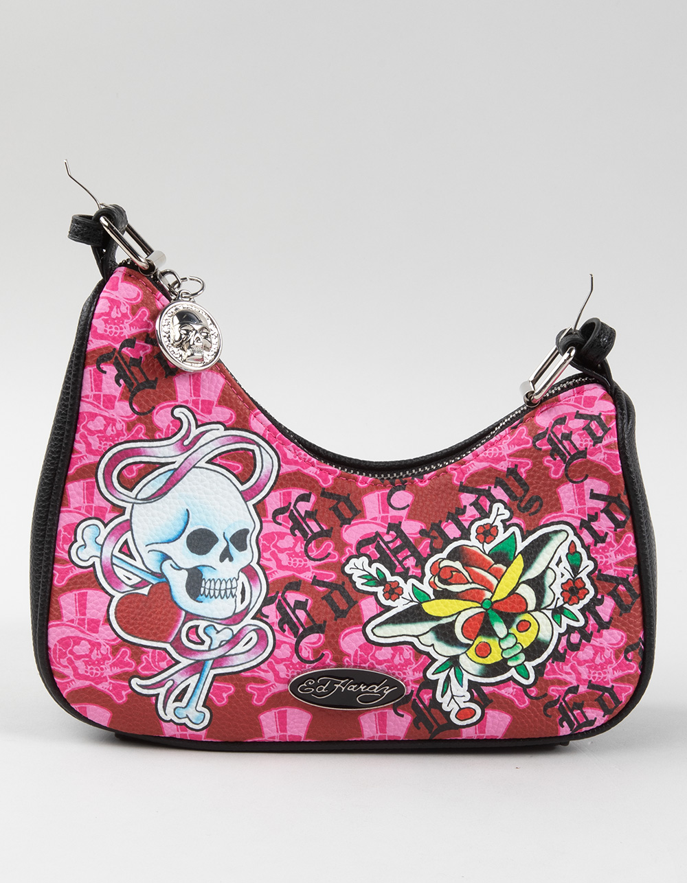 ED HARDY Asymmetric Shoulder Bag - BLACK COMBO