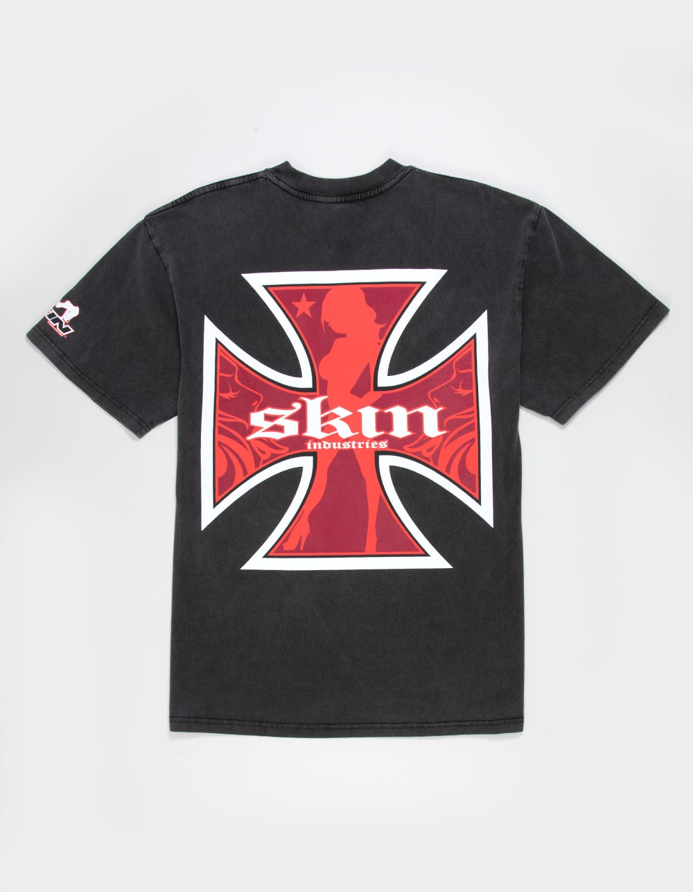 SKIN INDUSTRIES C 4 Red Mens Tee - WASHED BLACK