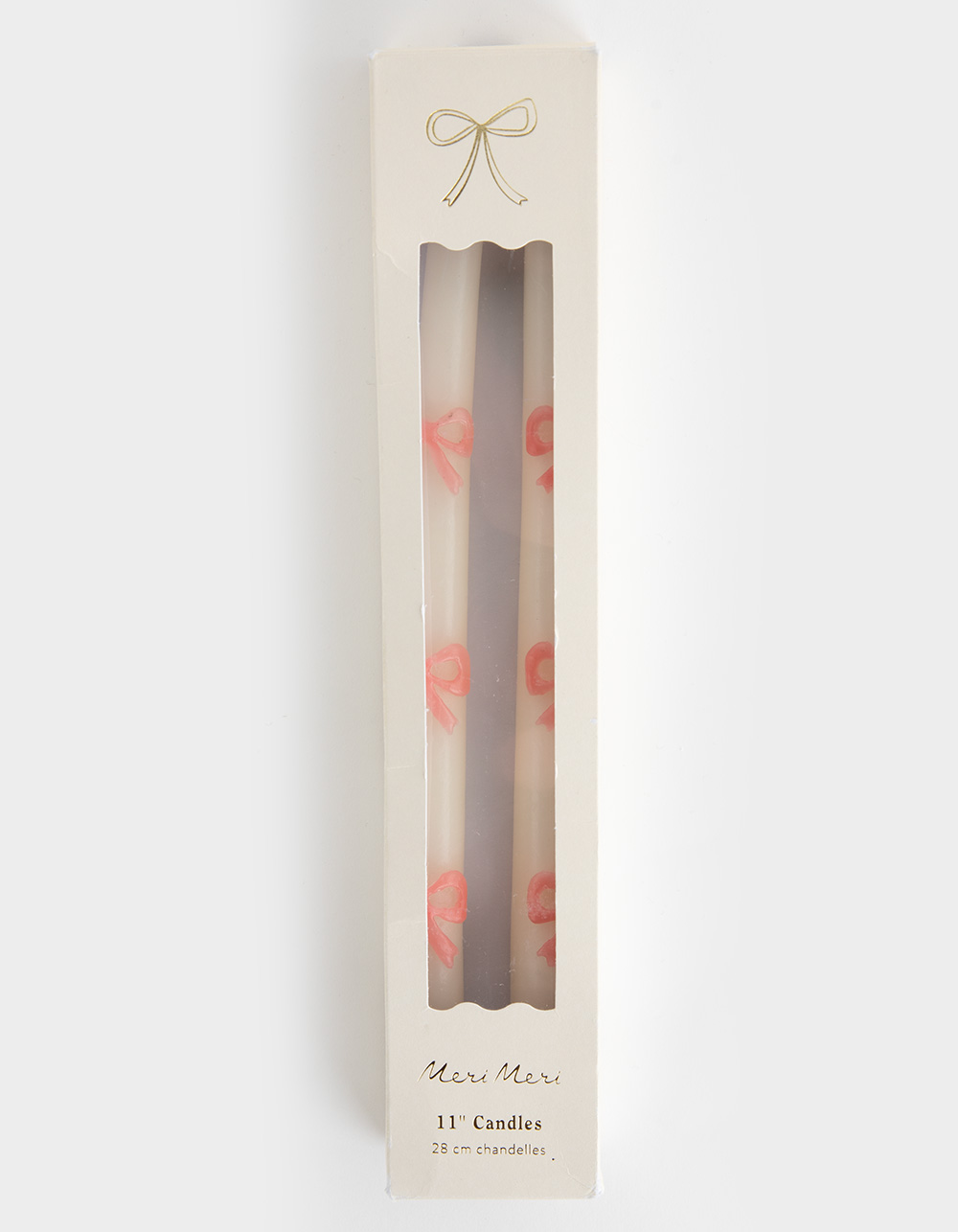 MERI MERI Bow Taper Candles - PINK