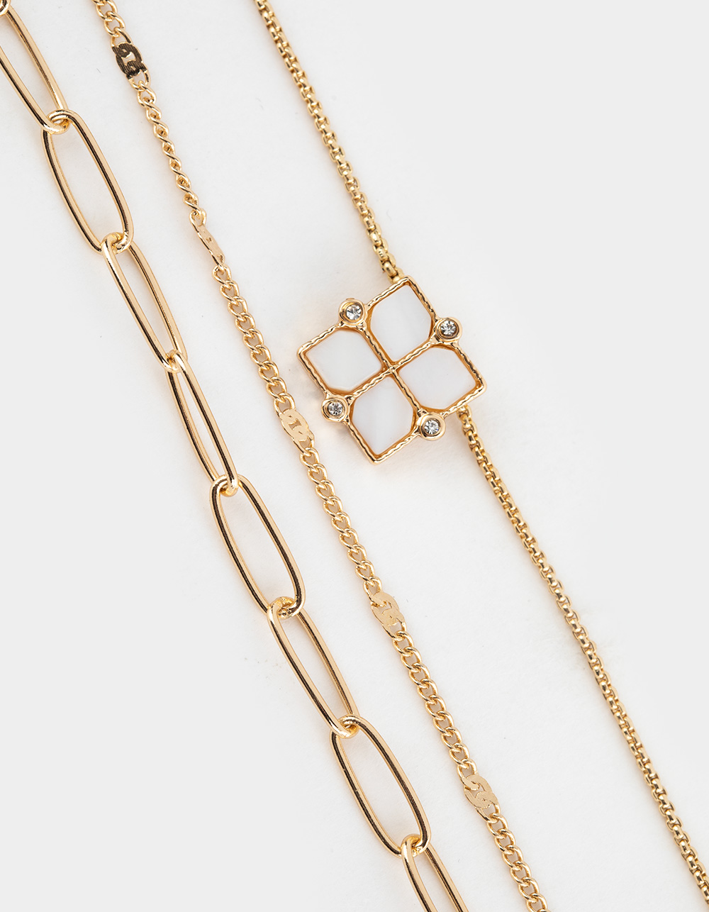FULL TILT Dainty Iridescent Pendant Bracelet - GOLD