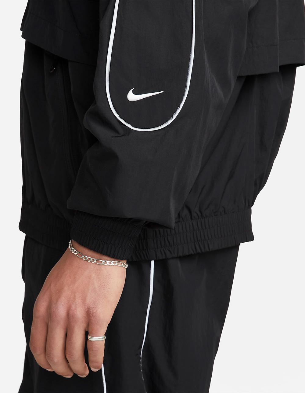 NIKE Sportswear Solo Swoosh Mens Track Jacket - BLACK