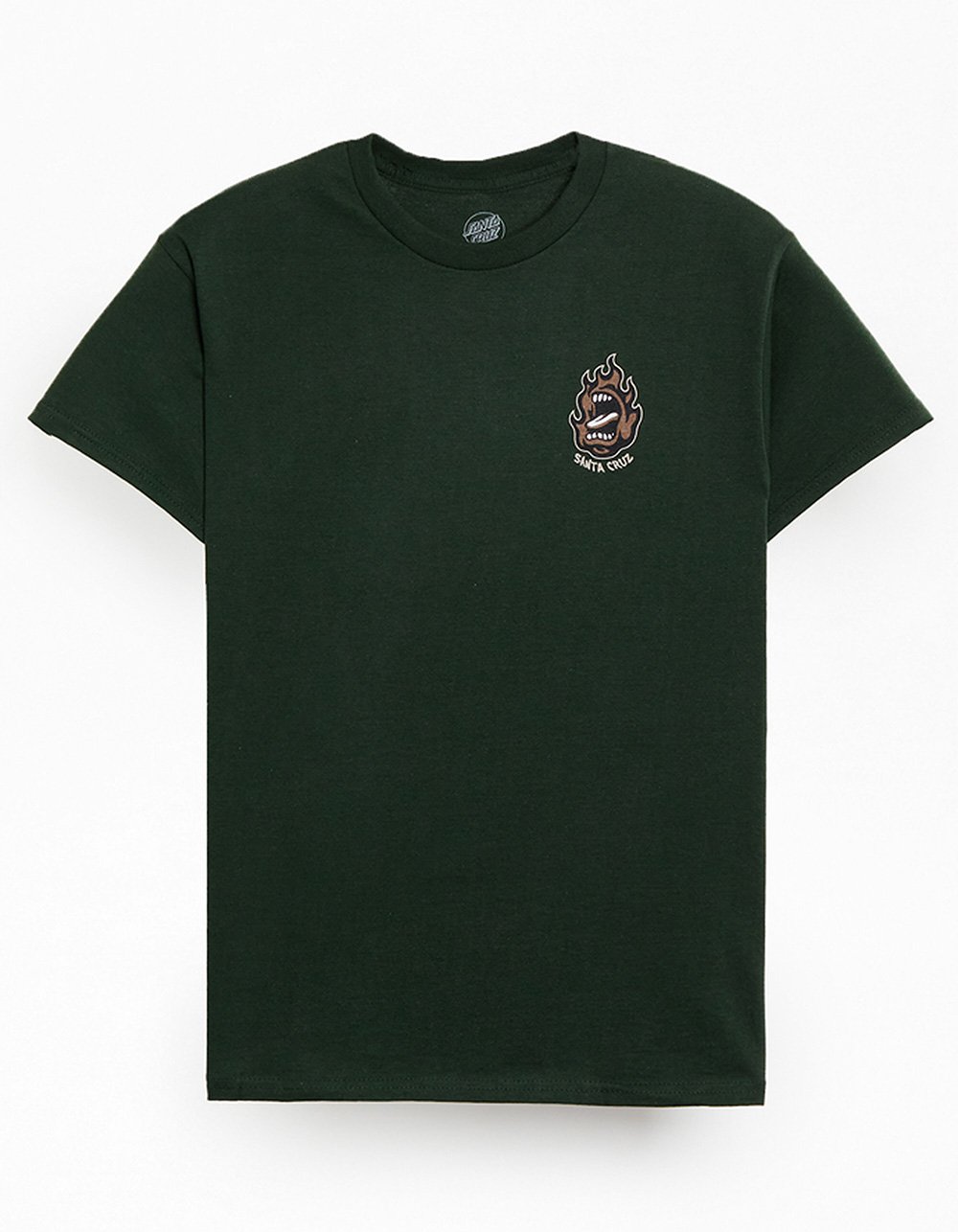 SANTA CRUZ Screaming Fire Oval Mens Tee - FOREST
