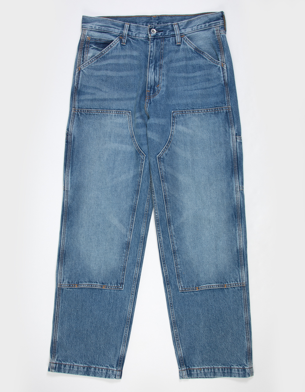 希少 BEEDEN L EYELET SEMI LOOSE DENIM LEVI'S 568 Mens Loose Straight Double-Knee Carpenter Jeans